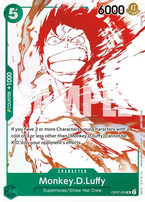 Monkey.D.Luffy (OP07-033) (3rd Anniversary Treasure Campaign Pack) [One Piece Promotion Cards] | Good Games North