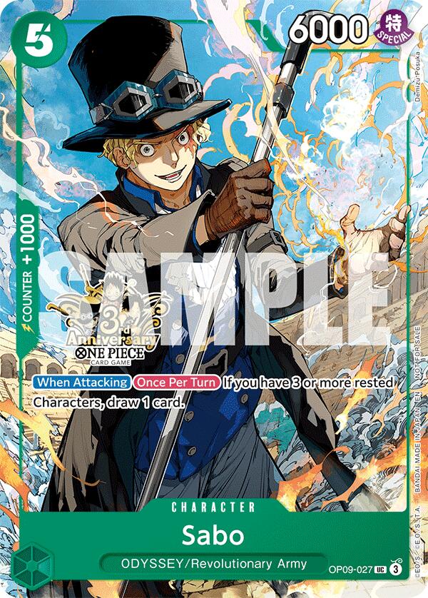 Sabo (OP09-027) (3rd Anniversary Tournament 3 Brothers Pack [Carrying On His Will: 3rd Anniversary Tournament Cards] | Good Games North