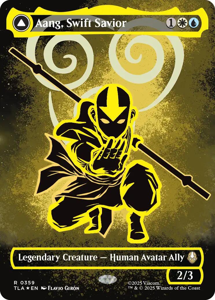 Aang, Swift Savior (Borderless) (Neon Ink Foil) [Avatar: The Last Airbender] | Good Games North