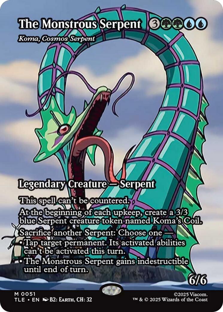 The Monstrous Serpent - Koma, Cosmos Serpent (Borderless) [Avatar: The Last Airbender: Eternal-Legal] | Good Games North