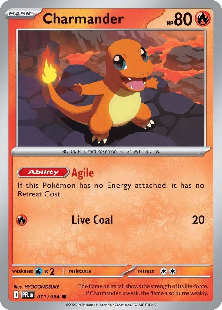 Charmander (011/094) [Mega Evolution: Phantasmal Flames] | Good Games North