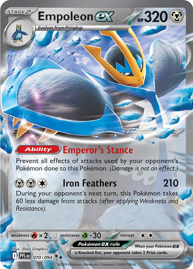 Empoleon ex (070/094) [Mega Evolution: Phantasmal Flames] | Good Games North