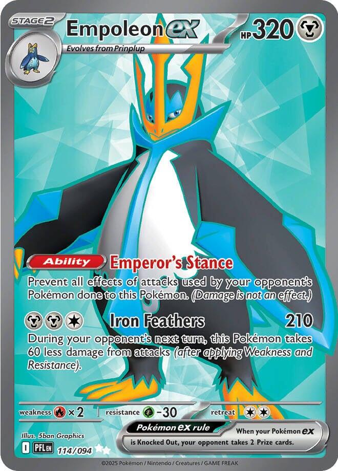 Empoleon ex (114/094) [Mega Evolution: Phantasmal Flames] | Good Games North