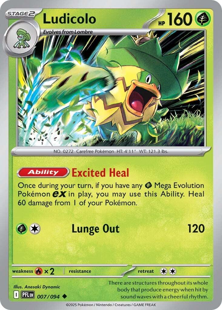 Ludicolo (007/094) [Mega Evolution: Phantasmal Flames] | Good Games North