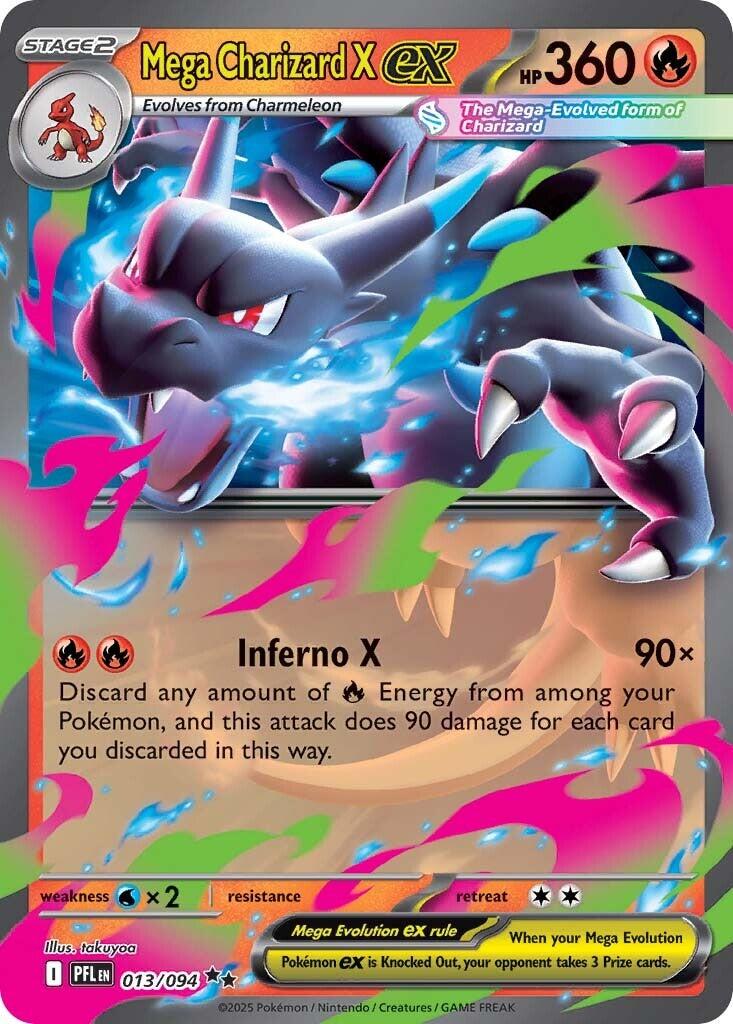 Mega Charizard X ex (013/094) [Mega Evolution: Phantasmal Flames] | Good Games North