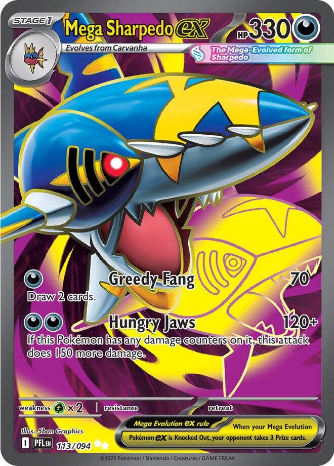 Mega Sharpedo ex (113/094) [Mega Evolution: Phantasmal Flames] | Good Games North