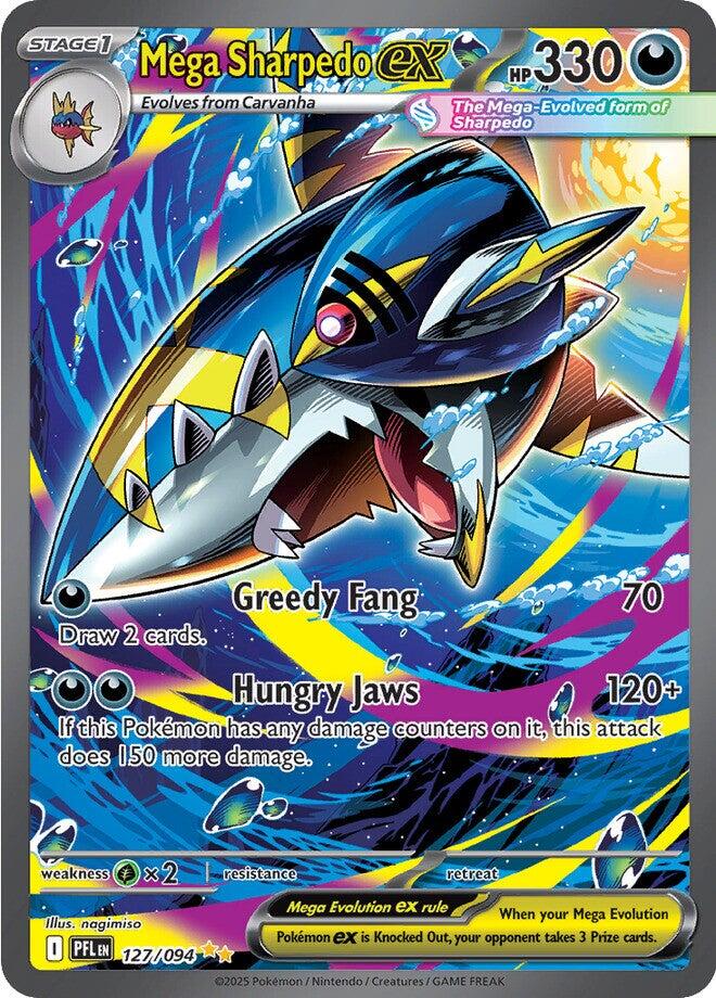 Mega Sharpedo ex (127/094) [Mega Evolution: Phantasmal Flames] | Good Games North