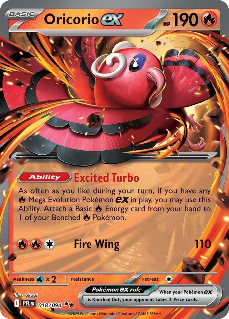 Oricorio ex (018/094) [Mega Evolution: Phantasmal Flames] | Good Games North