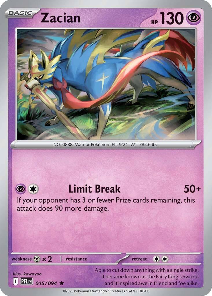 Zacian (045/094) [Mega Evolution: Phantasmal Flames] | Good Games North