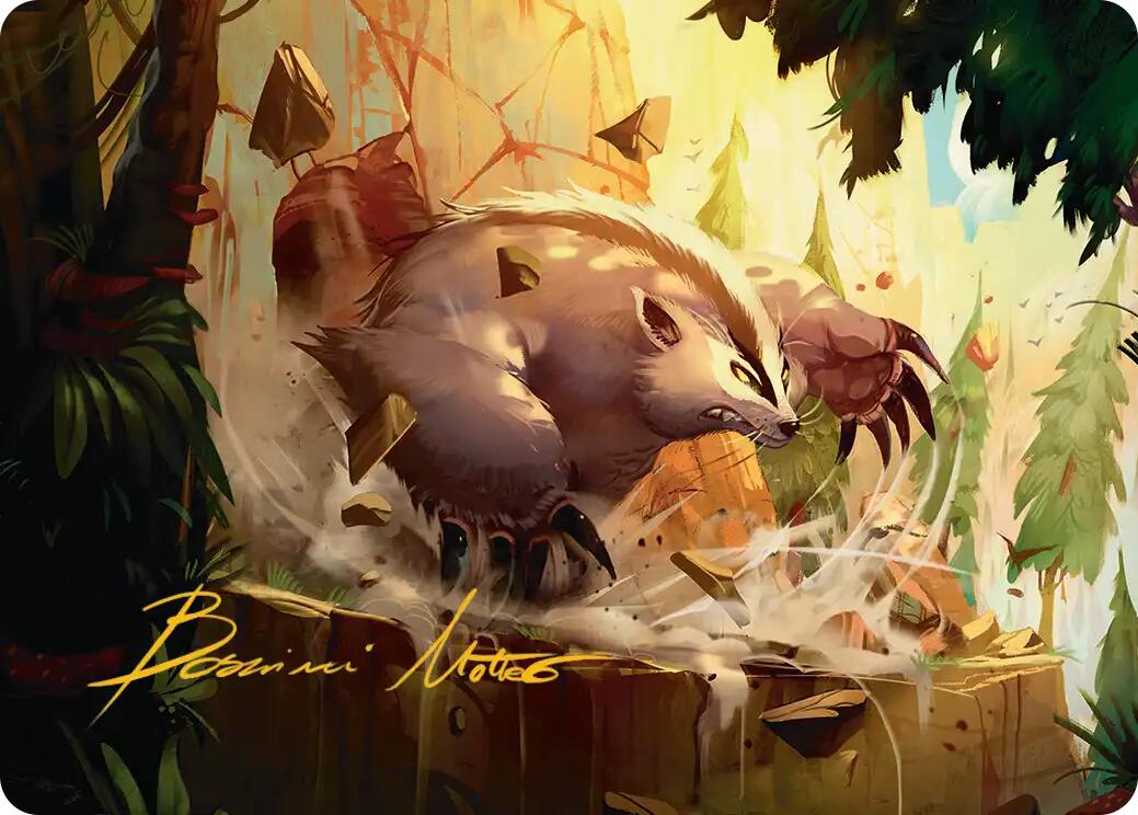 Badgermole Art Card (Gold-Stamped Signature) [Avatar: The Last Airbender Art Series] | Good Games North