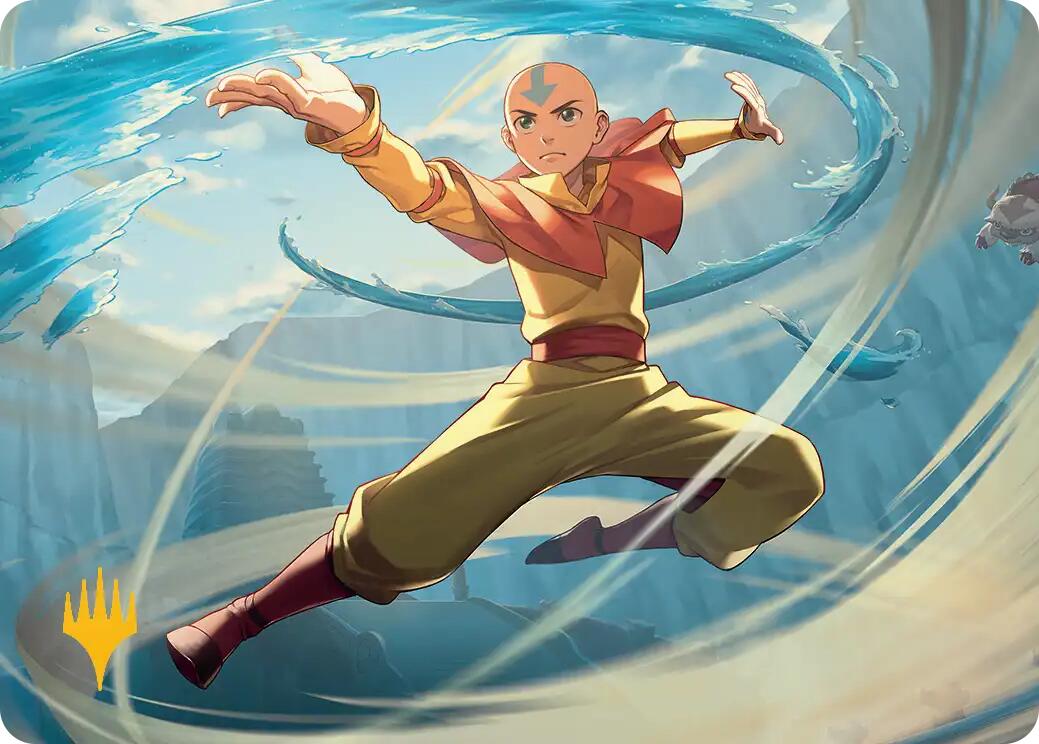 Aang, Swift Savior Art Card (Gold-Stamped Planeswalker Symbol) [Avatar: The Last Airbender Art Series] | Good Games North