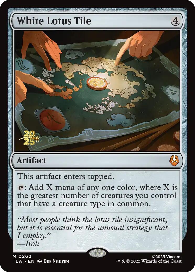 White Lotus Tile [Avatar: The Last Airbender Prerelease Cards] | Good Games North