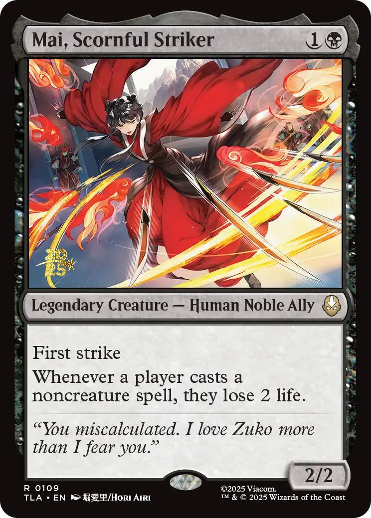 Mai, Scornful Striker [Avatar: The Last Airbender Prerelease Cards] | Good Games North