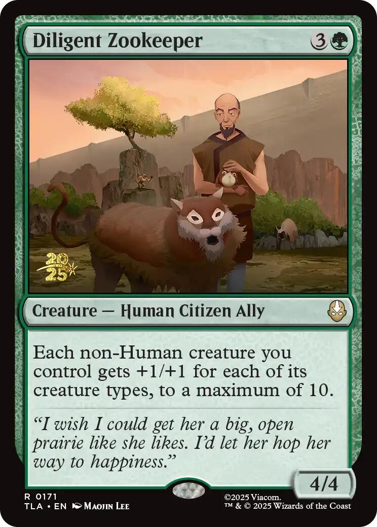 Diligent Zookeeper [Avatar: The Last Airbender Prerelease Cards] | Good Games North