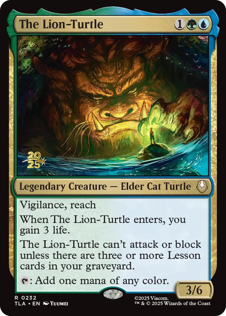 The Lion-Turtle [Avatar: The Last Airbender Prerelease Cards] | Good Games North
