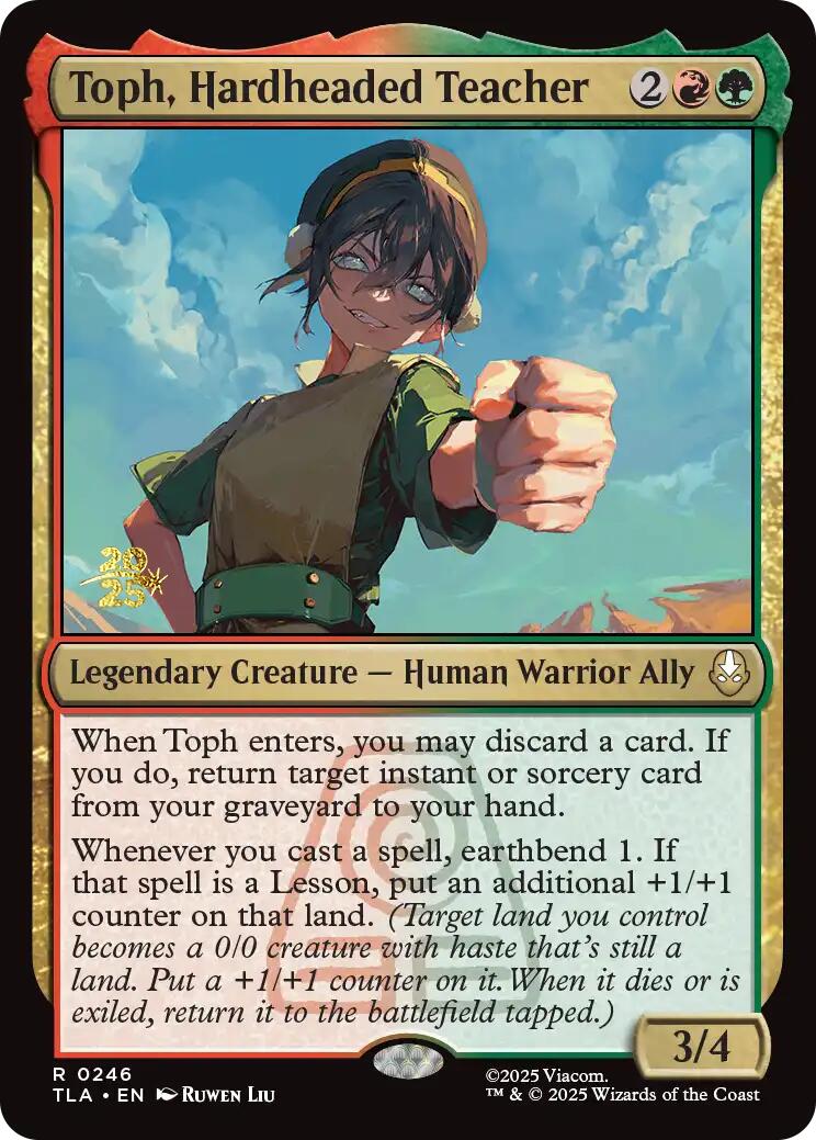Toph, Hardheaded Teacher [Avatar: The Last Airbender Prerelease Cards] | Good Games North
