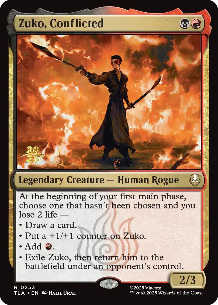 Zuko, Conflicted [Avatar: The Last Airbender Prerelease Cards] | Good Games North