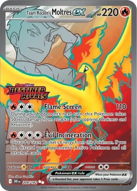 Team Rocket's Moltres ex (208/182) (Destined Rivals Stamp) [Miscellaneous Cards] | Good Games North