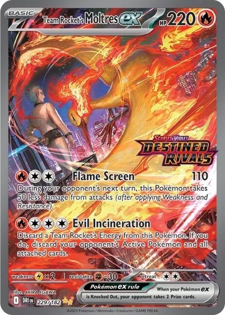 Team Rocket's Moltres ex (229/182) (Destined Rivals Stamp) [Miscellaneous Cards] | Good Games North