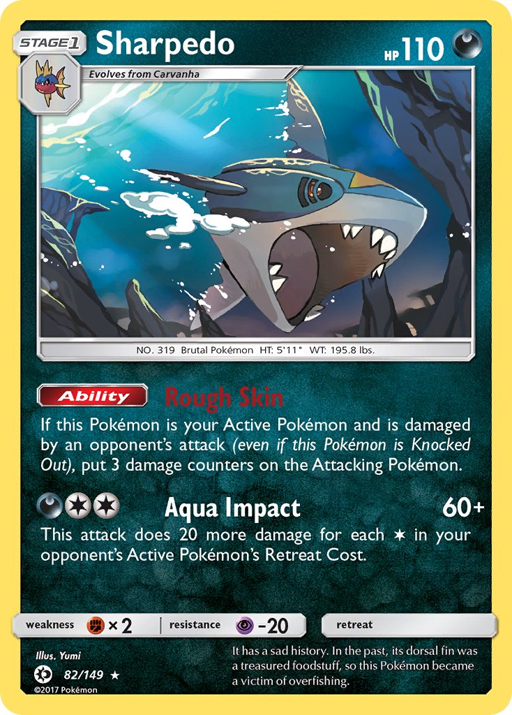 Sharpedo (82/149) (Cosmos Holo) (Blister Exclusive) [Sun & Moon: Base Set] | Good Games North