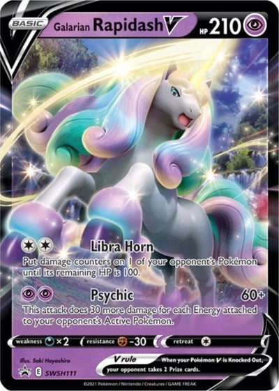 Galarian Rapidash V (SWSH111) (Jumbo Card) [Sword & Shield: Black Star Promos] | Good Games North