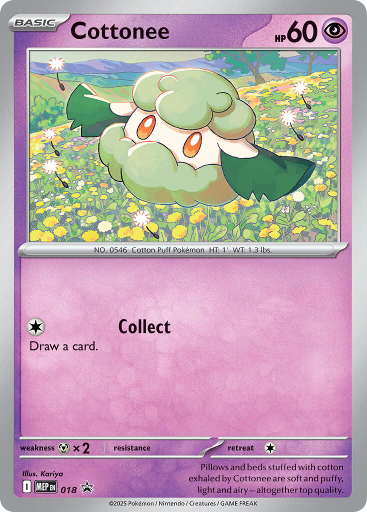 Cottonee (018) (Cosmos Holo) [Mega Evolution Promo] | Good Games North