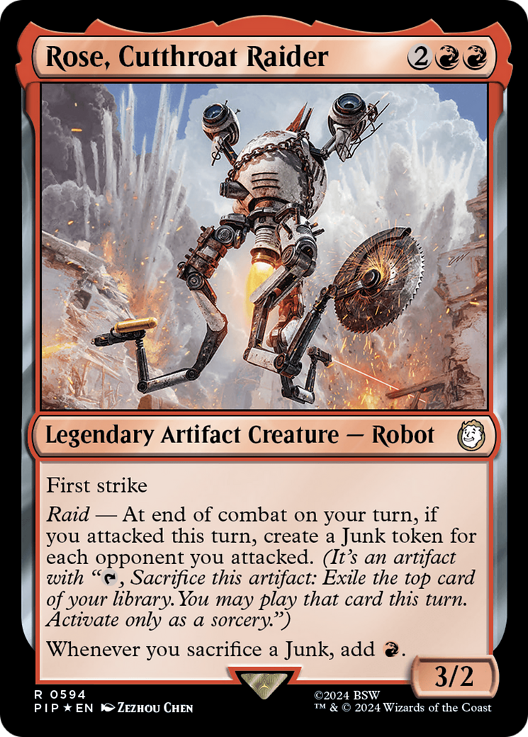 Rose, Cutthroat Raider (Surge Foil) [Fallout] | Good Games North