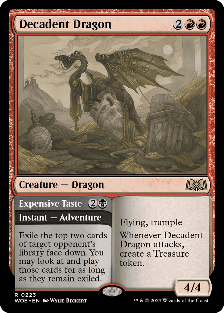 Decadent Dragon // Expensive Taste [Wilds of Eldraine] | Good Games North