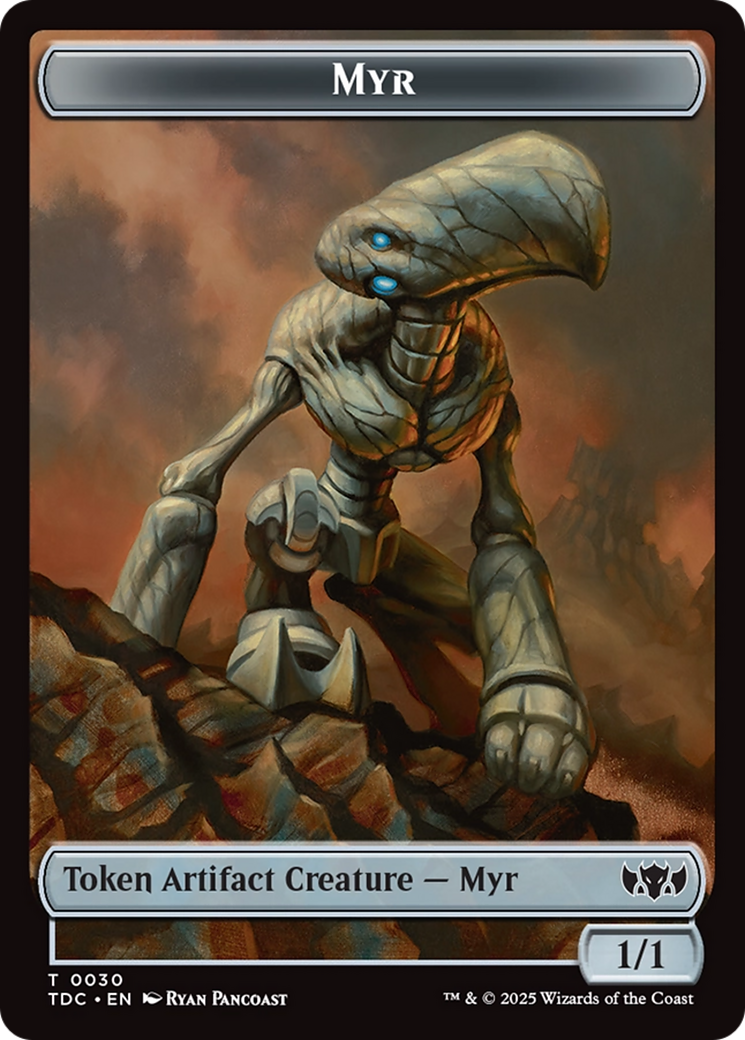 Snake // Myr Double-Sided Token [Tarkir: Dragonstorm Commander Tokens] | Good Games North