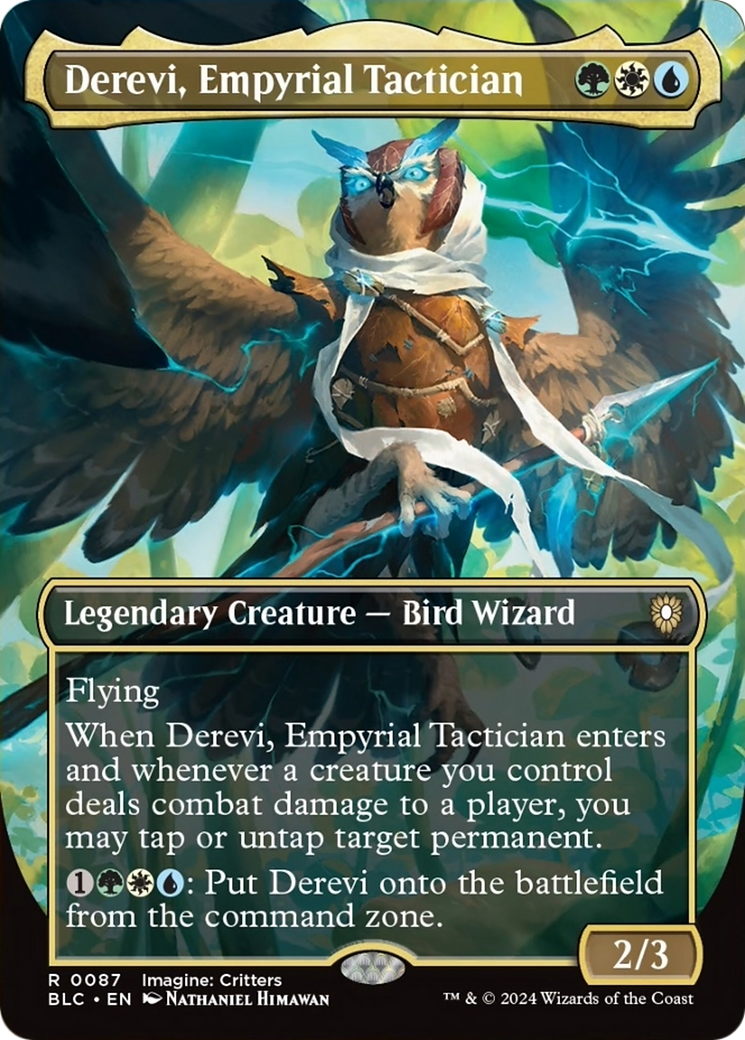 Derevi, Empyrial Tactician (Borderless) [Bloomburrow Commander] | Good Games North