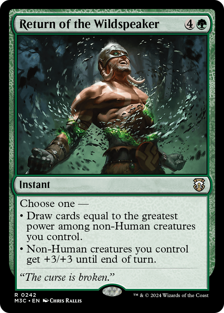 Return of the Wildspeaker (Ripple Foil) [Modern Horizons 3 Commander] | Good Games North