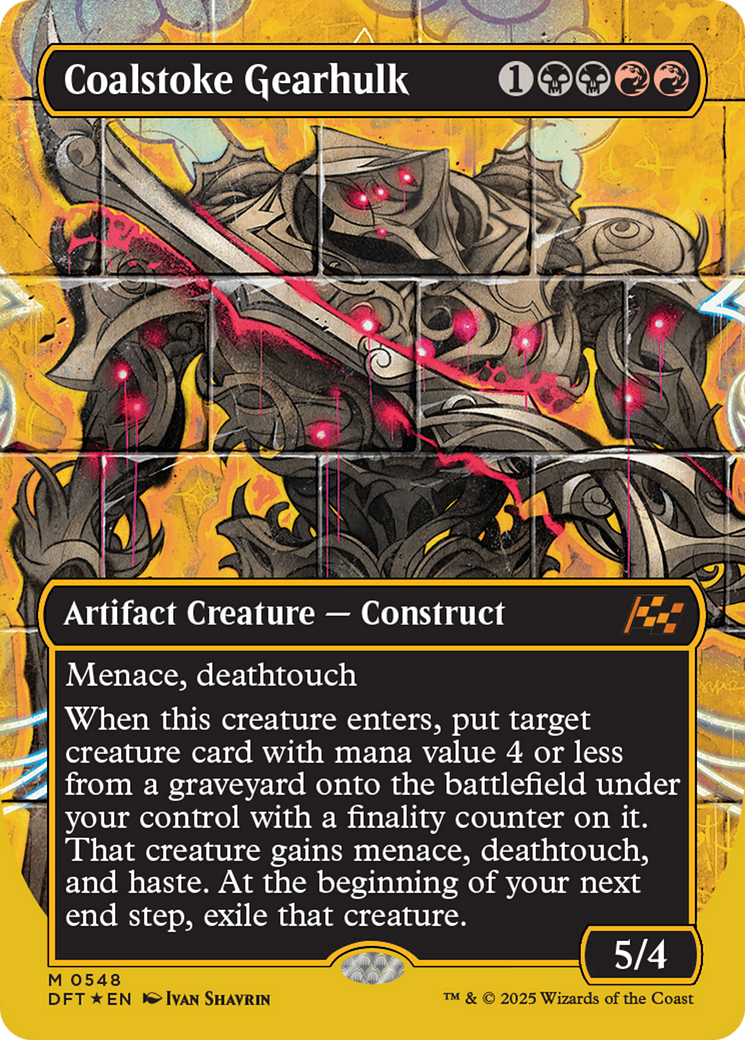 Coalstoke Gearhulk (Borderless) (First-Place Foil) [Aetherdrift] | Good Games North
