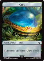Clue // Treasure Double-Sided Token (Surge Foil) [FINAL FANTASY Commander Tokens] | Good Games North