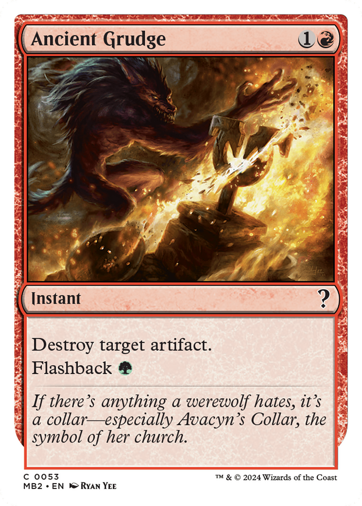 Ancient Grudge (White Border) [Mystery Booster 2] | Good Games North