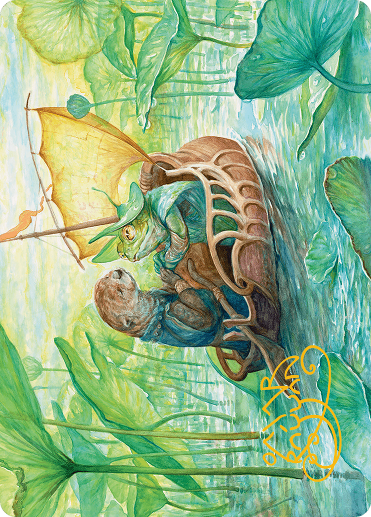 Run Away Together Art Card (Gold-Stamped Signature) [Bloomburrow Art Series] | Good Games North