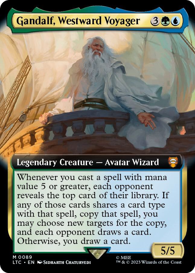 Gandalf, Westward Voyager 89 (Commander: The Lord of the Rings: Tales of Middle-earth)  - Extended Art Foil | Good Games North