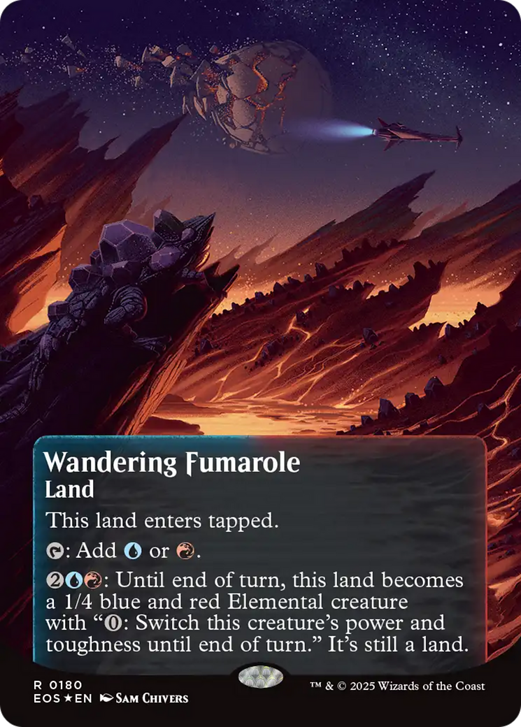 Wandering Fumarole (0180) (Borderless) (Galaxy Foil) [Edge of Eternities: Stellar Sights] | Good Games North