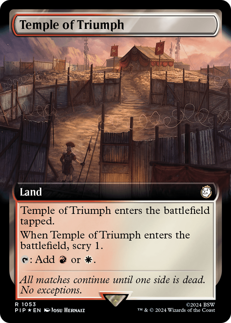 Temple of Triumph (Extended Art) (Surge Foil) [Fallout] | Good Games North
