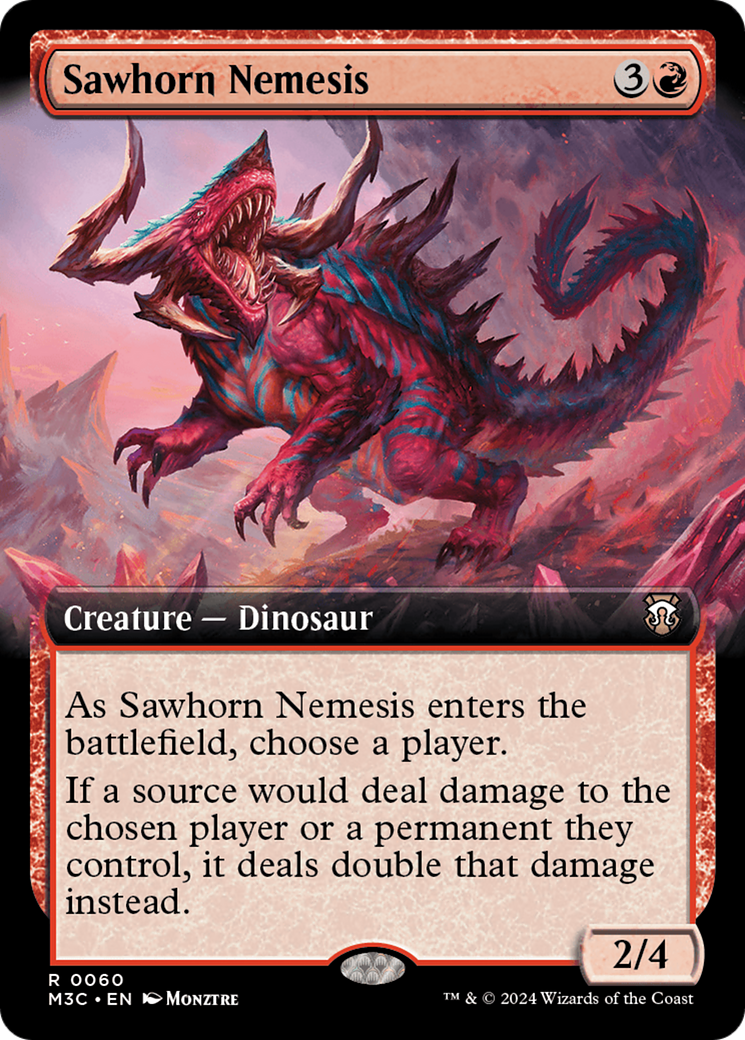 Sawhorn Nemesis (Extended Art) [Modern Horizons 3 Commander] | Good Games North