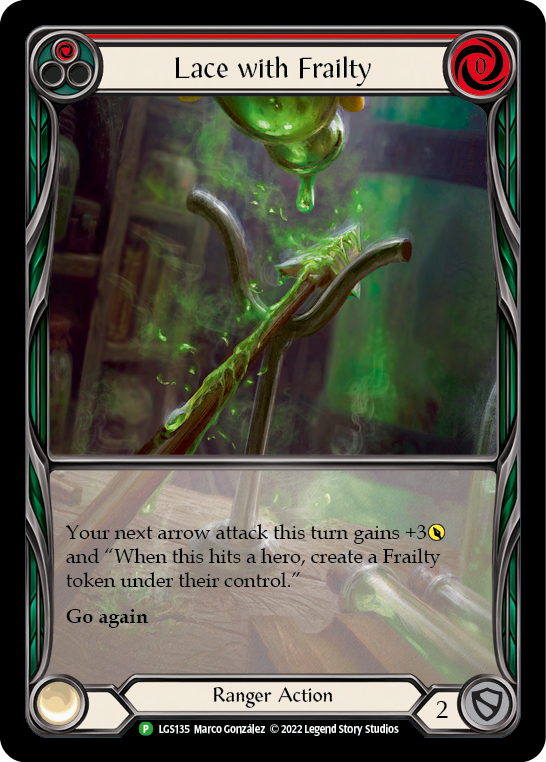 Lace with Frailty (Red) [LGS135] (Promo)  Rainbow Foil | Good Games North