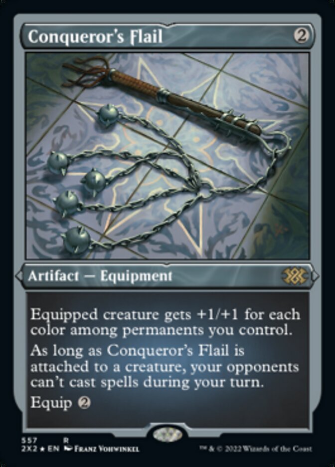 Conqueror's Flail (Foil Etched) [Double Masters 2022] | Good Games North