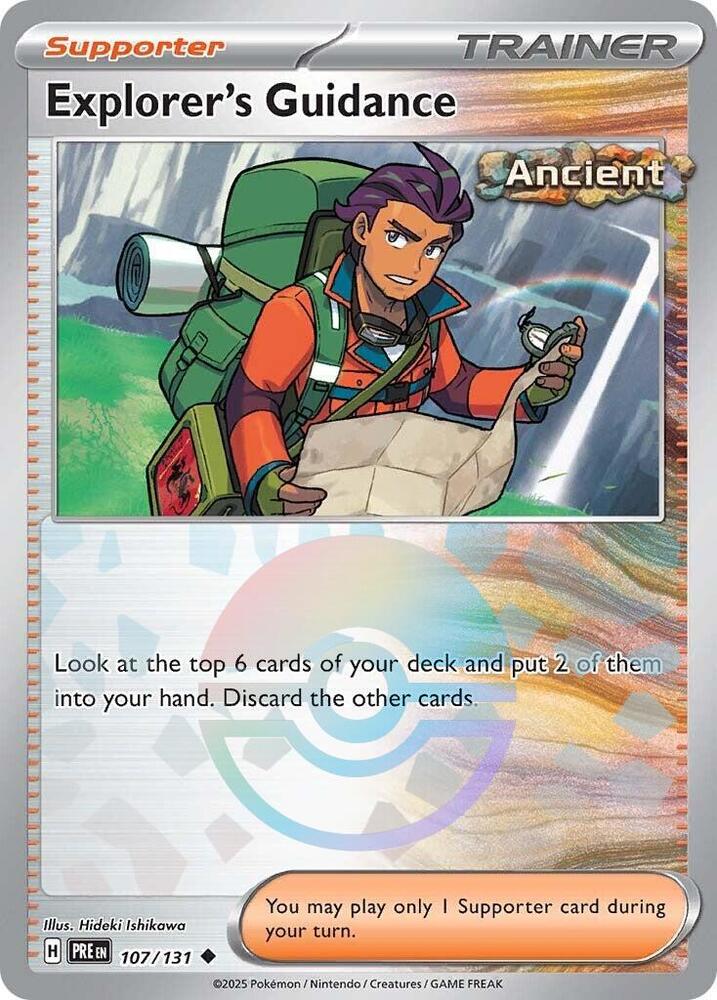 Explorer's Guidance (107/131) (Poke Ball Pattern) [Scarlet & Violet: Prismatic Evolutions] | Good Games North