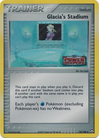 Glacia's Stadium (76/108) (Stamped) [EX: Power Keepers] | Good Games North