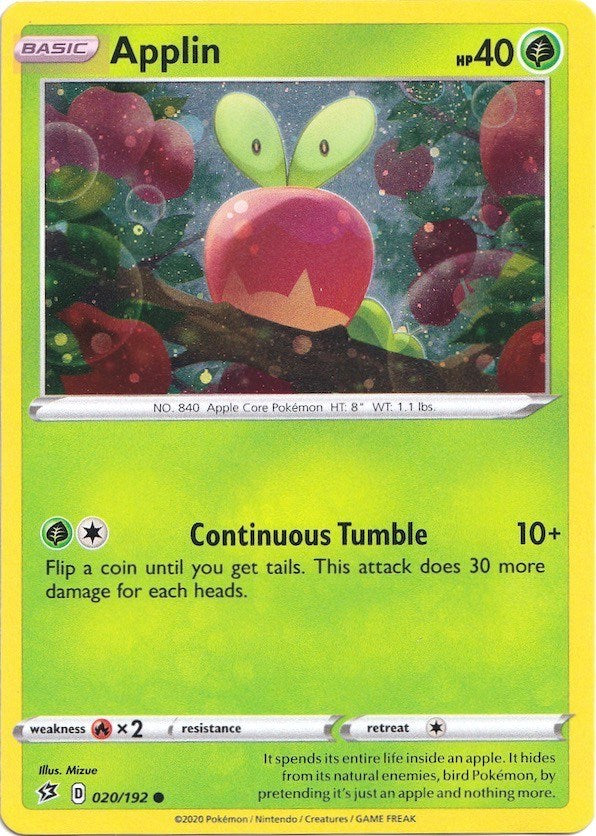 Applin (020/192) (Cosmos Holo) [Sword & Shield: Rebel Clash] | Good Games North