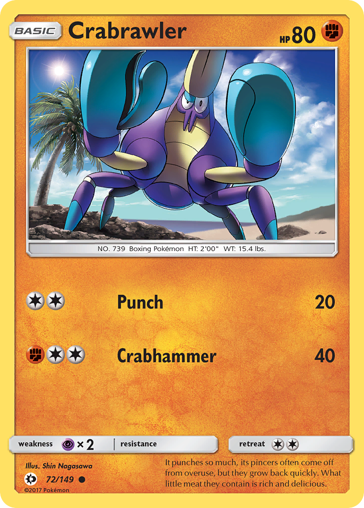Crabrawler (72/149) [Sun & Moon: Base Set] | Good Games North