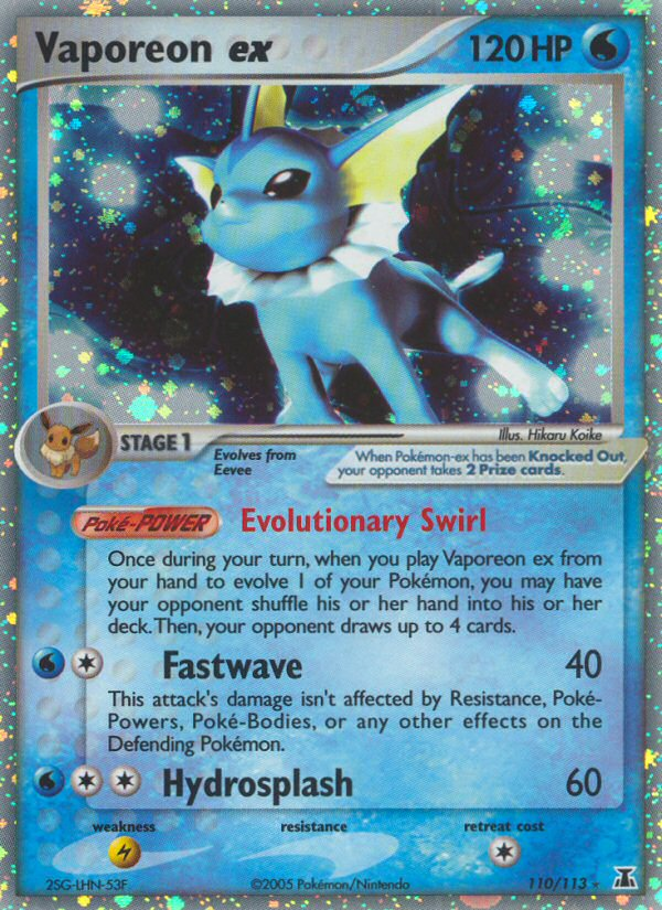 Vaporeon ex (110/113) [EX: Delta Species] | Good Games North