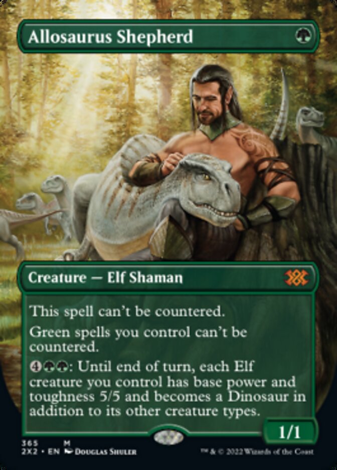 Allosaurus Shepherd (Borderless Alternate Art) [Double Masters 2022] | Good Games North