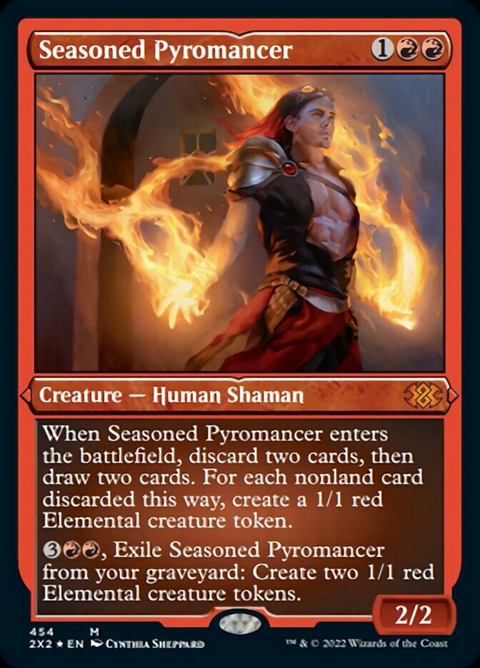 Seasoned Pyromancer (Foil Etched) [Double Masters 2022] | Good Games North