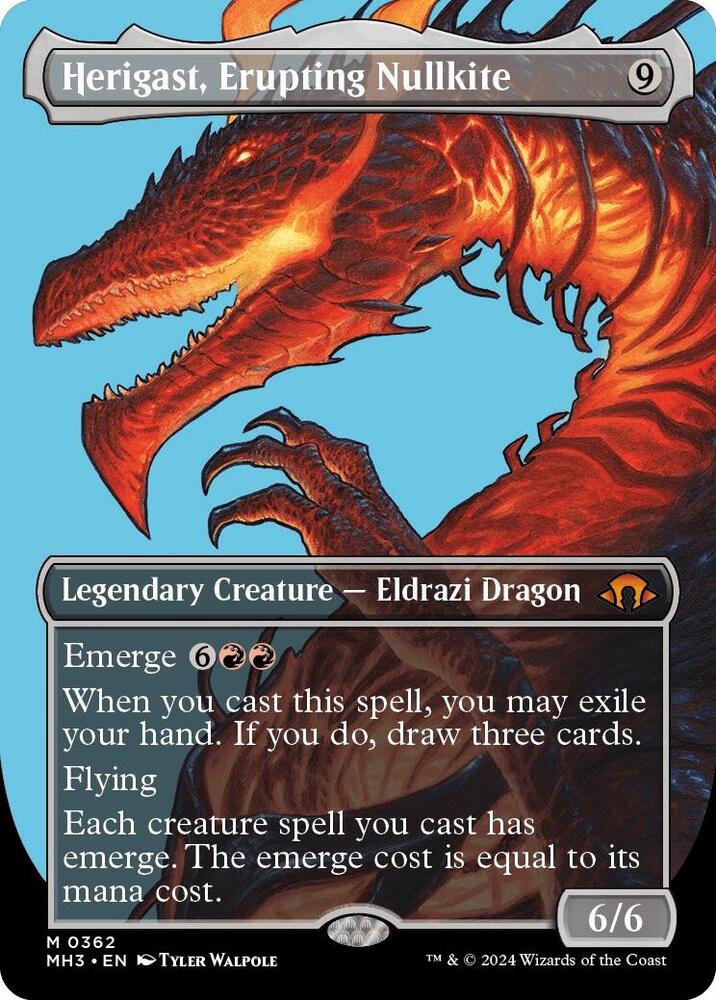 Herigast Erupting Nullkite Borderless (Modern Horizons 3)  - Foil | Good Games North