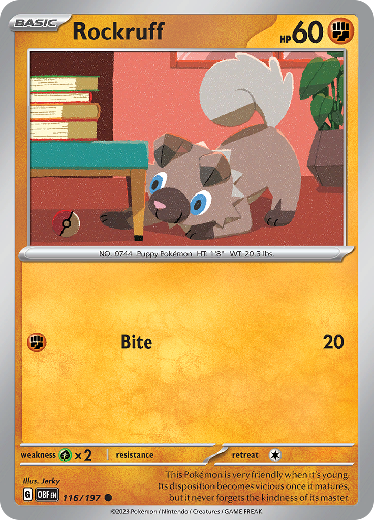 Rockruff (116/197) [Scarlet & Violet: Obsidian Flames] | Good Games North